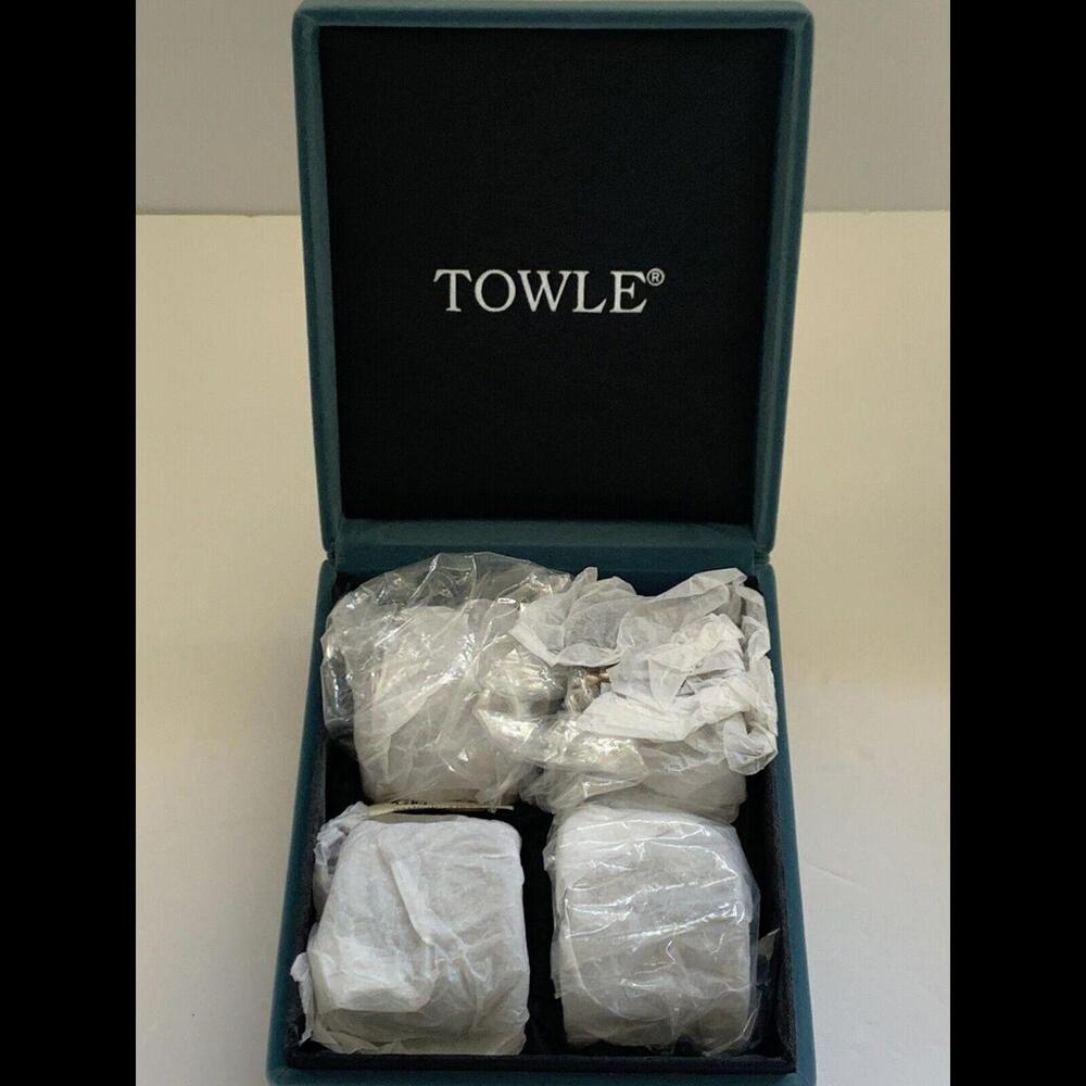 Towle Silverplate Napkin Rings Original Boxes Set Of 4